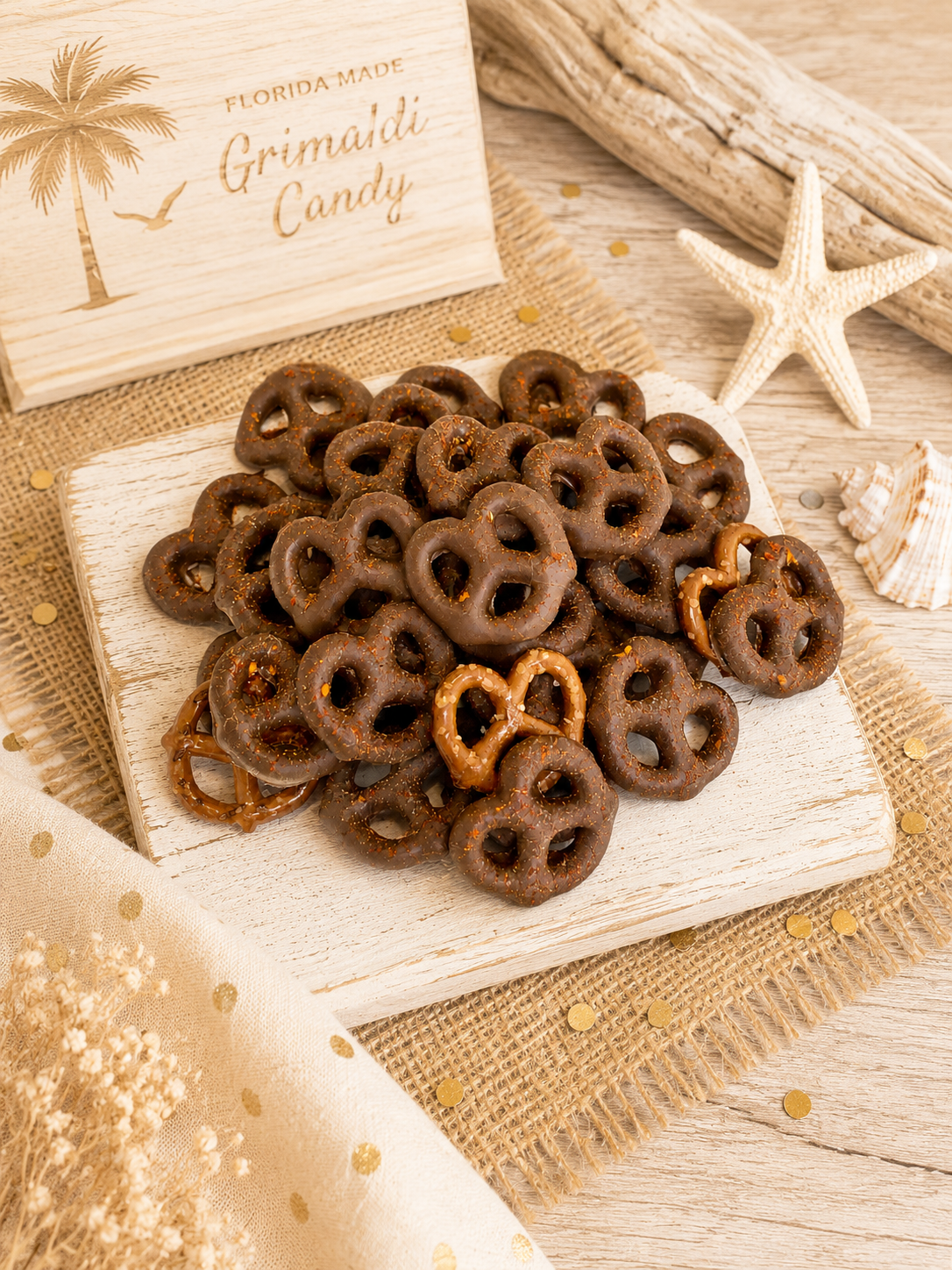 Grimaldi Candy Co Milk Chocolate covered pretzels Ghost Chili