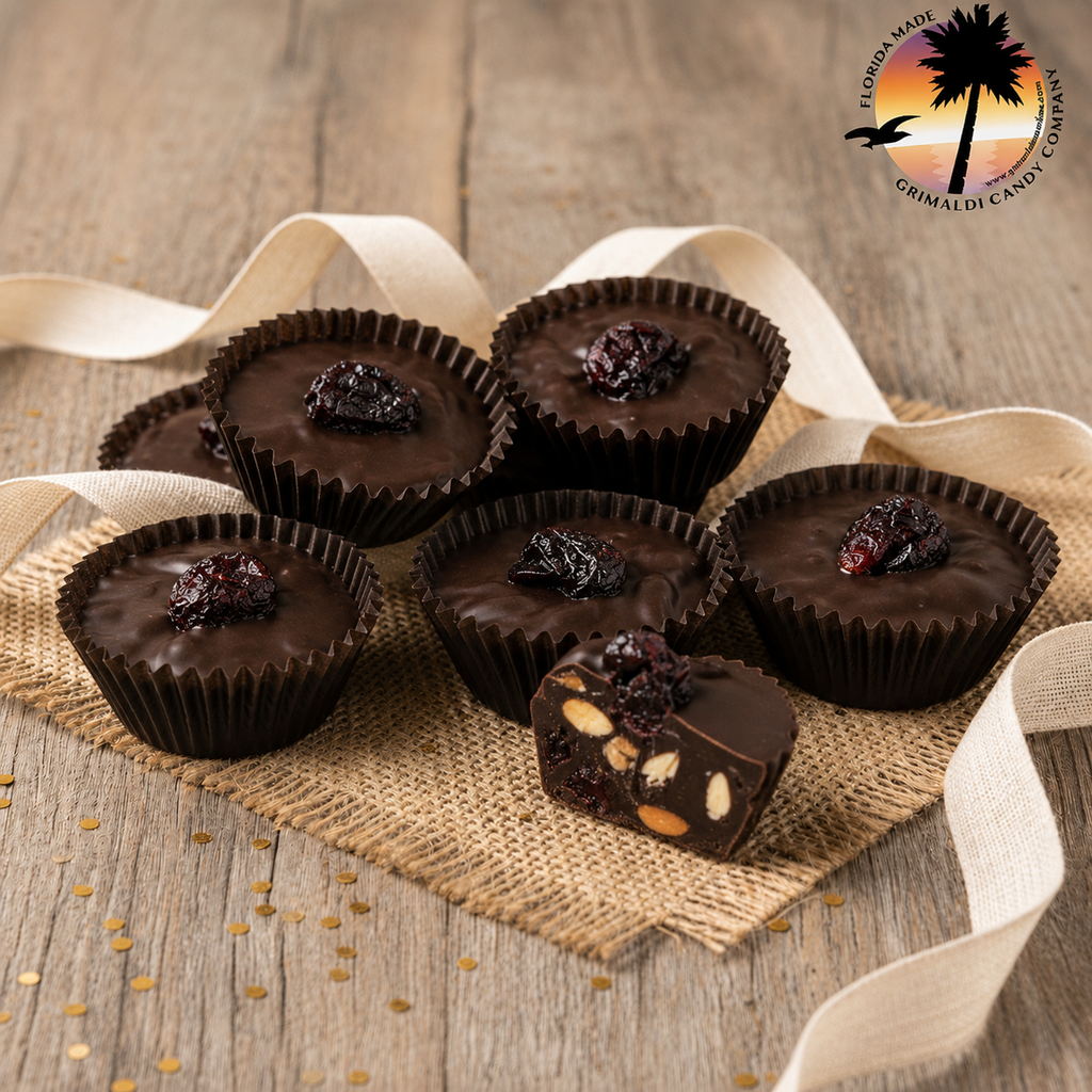 Almond Cashew Tart Cherry Cranberry Chocolate Cups