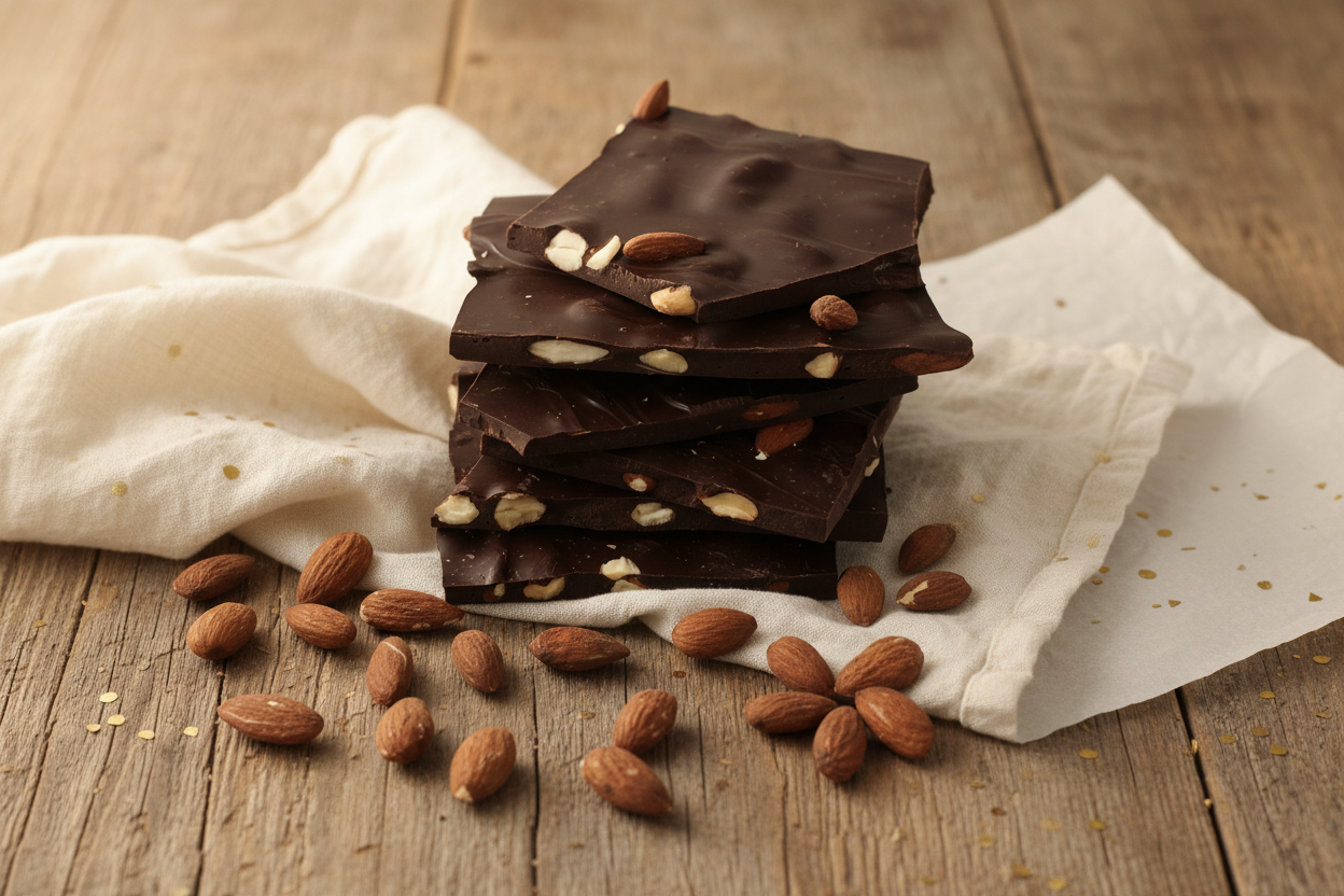 Dark Chocolate Almond Bark - Rustic Cottage Edit