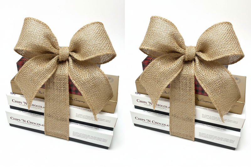 Gift Stacks – Burlap Bows